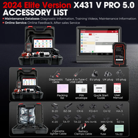 Lancement 2024 X431 V 5.0 (X431 Pro) Prise en charge CANFD Multi-langues Scanner de diagnostic automobile DBscar VII Machine Scanner automobile