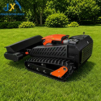 Tondeuse à gazon sur chenilles diesel Kubota 16HP refroidie par eau, télécommandée, coupe-herbe tout-terrain 1000mm, débroussailleuse pour défrichage
