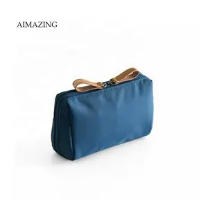 Korean Style Solid Cosmetic Bag Women Bow Tie Makeup Bag Mini Portable Handbag for Women and Girls