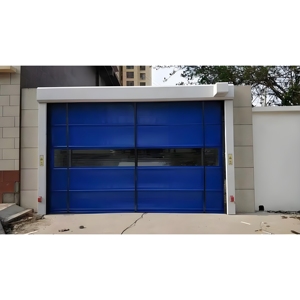 Puerta enrollable eléctrica rápida de PVC Puerta industrial de elevación por inducción automática flexible de fábrica Puerta apilable industrial - Product Image 3