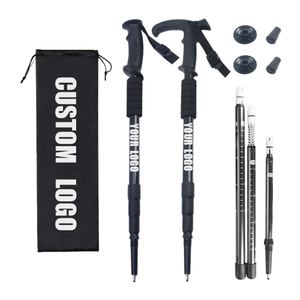 Bâton de randonnée rétractable en aluminium pour le trekking et l'escalade, avec logo personnalisé, vente en gros - Product Image 2