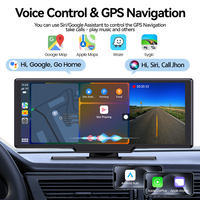Écran portable IPS de 10,26 pouces, écran sans fil CarPlay, Android Auto, lien miroir, affichage HD, multimédia universel pour voiture