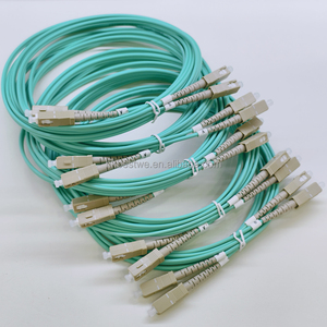 Cable de Fibra Óptica de Alta Velocidad 10G Multimodo OM3 G.652D Dúplex Aqua LSZH, Conector SC/UPC a SC/UPC - Product Image 1