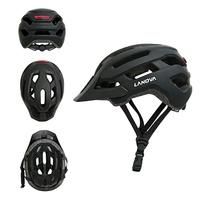 Casque de VTT en gros avec feu arrière LED, coque intérieure PC EPS, visière réglable, certifié CE EN1078 CPSC pour le cyclisme VTT