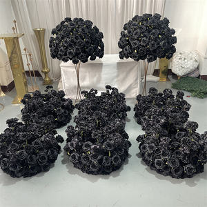 Anillos de Flores Artificiales de Seda de Alta Gama GreenLife, Color Negro, para Decoración de Candelabros y Arreglos Florales de Mesa para Bodas - Product Image 6