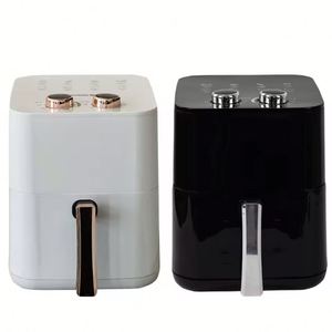 Friteuse à air 4L 800W à commande mécanique très économique avec 2 boutons, poignée amovible en plastique pour usage en cuisine - Product Image 1
