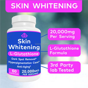 Produits de beauté, blanchiment de la peau, L-glutathion, collagène, peptide, soin de la pigmentation, élimination des taches brunes, extraits d'herbes, 60 capsules - Product Image 5