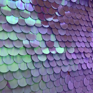 Effetto specchio Gradiente Viola 18 millimetri di Grandi Dimensioni Paillettes Lucido Disegno della Tenda Sullo Sfondo di 8x8 Ft - Product Image 3