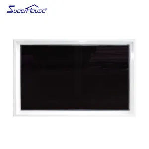 Miami Hurricane Proof Modern Design Powder Coating Aluminium Low-E Black Tinted Glass Fixed Windows