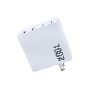 Chargeur mural USB PD100W multiport USB Type-C QC3.0 Bloc de charge rapide pour téléphone Adaptateur de prise USB