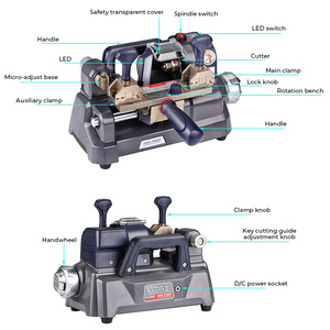 Cortadora de Llaves Xhorse <span class=keywords><strong>Condor</strong></span> XP008 Dolphin XP-008, Máquina para Cortar Llaves de Vehículos, Herramienta para Duplicar y Fabricar Llaves para Cerrajeros - Product Image 5