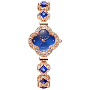 Women’s Luxury <b>Clover</b> Quartz Watch Elegant Rhinestone <b>Bracelet</b> Wristwatch Fashion Jewelry Style Ladies Dress Watch Gift for Wome - Product Image 3