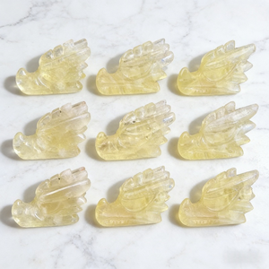 Cráneos de dragón de citrino de alta calidad al por mayor, cristal natural, artesanía, cráneos de dragón para decoración y regalo - Product Image 2