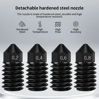 Nozel Hotend Printer 3D Bambu Lab A1/H2D/A1 Mini dengan Nozel 0.2 0.4 0.6 0.8mm Kondisi Baru Bambulab yang Ditingkatkan