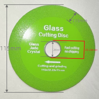 Disque de coupe en verre de 4,5 pouces (115 mm) - Diamant - Coupe précise - Longue durée de vie