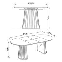 Table de salle à manger extensible robuste et silencieuse en MDF à texture bois, mobilier moderne pour la maison, vente en gros