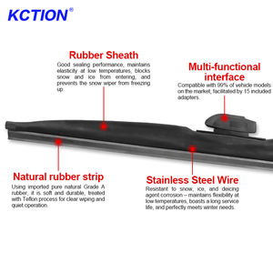 Kction, Nuevo, Accesorios para Automóviles, Venta al por Mayor, Rusia, Oferta, Limpiaparabrisas <span class=keywords><strong>de</strong></span> Invierno, Goma Natural, OEM, Limpiaparabrisas Multiusos para Nieve - Product Image 2