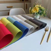 Set de table moderne vert résistant à la chaleur, antidérapant, lavable, en PVC, facile à nettoyer, accessoires de décoration de table haut de gamme
