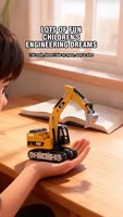 Mini camion excavateur RC à 12 canaux à l'échelle 1/64, jouet télécommandé haute performance 2,4 G pour enfants de 6 à 12 ans, prêt à l'emploi, portée de 20 m