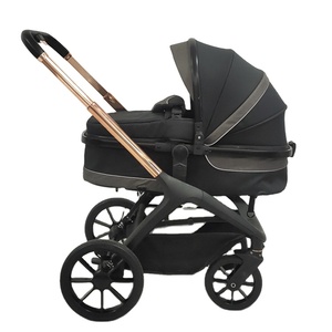 3 en 1 Lino Plegable Marco de aleación de aluminio Un segundo Cochecito de bebé ligero plegable para 6-36 meses Versátil y conveniente - Product Image 1