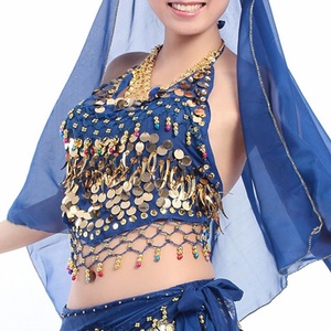 Costume de danse du ventre BestDance, 8 couleurs, haut de soutien-gorge sexy fait à la main avec des paillettes, des perles et des clochettes - Product Image 3
