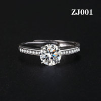 Bague de fiançailles éternelle en moissanite cultivée en laboratoire, bijoux en diamant personnalisés de l'usine Madonna, bague en moissanite pour femmes
