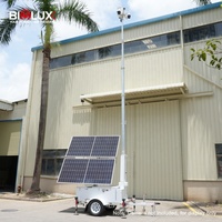 BIGLUX Trailer Pemantau CCTV Tenaga Surya Ramah Lingkungan dengan Panel Surya Bifasial Ganda dan Sistem Pengawasan Video Jarak Jauh