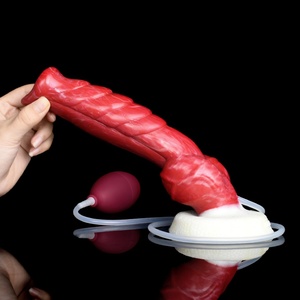NNSX Fantasy Dog Wolf Knot Squirting <b>Dildo</b> With Sucker Silicone Multi Color Ribbed Stimulate Butt Plug Ejaculation Penis for Man - Product Image 3