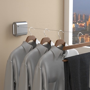 Nuovo <span class=keywords><strong>Stendibiancheria</strong></span> Retrattile da Parete in Acciaio Inox da 4,2 m con Filo <span class=keywords><strong>per</strong></span> Bucato e Grucce <span class=keywords><strong>per</strong></span> Balcone - Product Image 2