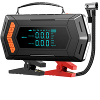 Démarreur portable 12V 6000A 29800mAh pour voitures et camions avec compresseur d'air et souffleur, batterie anti-étincelles, fabricant OEM