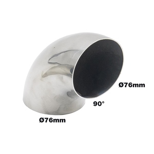 Tubo Simoni Racing TC76 90° con ID 76mm per Sistemi di Scarico Tuning - Product Image 1