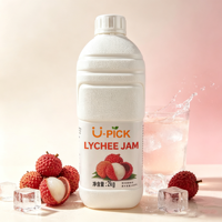 2kg Commerciële Lychee Concentraat, 40% Echt Fruitsap, 9x Verdunbaar voor Bubble Tea & Dranken