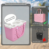 Accessoires pour sac de plage : Plateau de rangement supérieur en EVA imperméable avec porte-gobelet, pour sacs de plage grands modèles uniquement, direct usine
