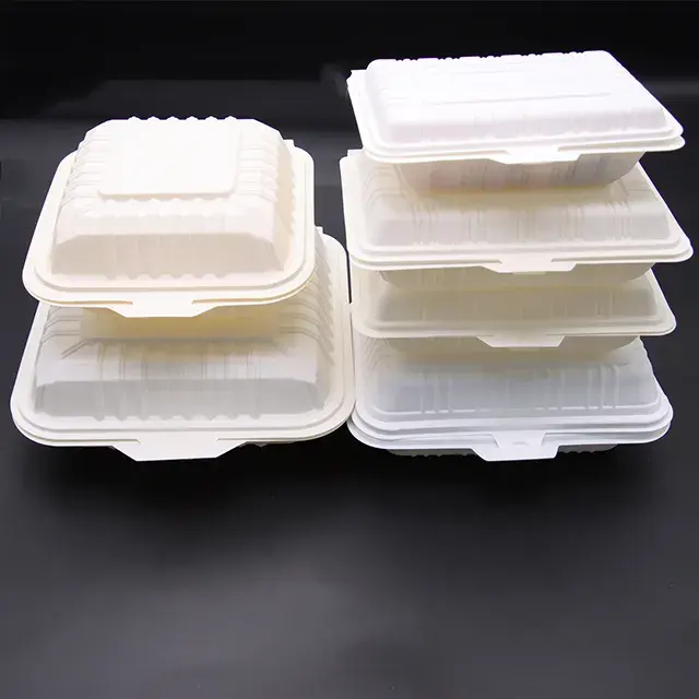 Gıda sınıfı götürmek fast Food biyobozunur mısır nişastası gıda konteyner tek kullanımlık öğle yemeği için Bento kutusu