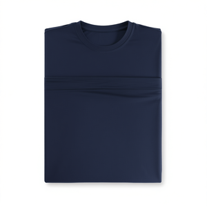 Parure de draps Vianney 200TC 100% Coton Taille Matrimoniale Bleu Marine Uni Pliée pour la maison - Product Image 1