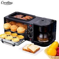 Machine à petit-déjeuner 3-en-1 de haute qualité, vente chaude 2025, appareil de cuisine électrique intelligent avec fonction cafetière