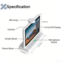 Dispositif de traduction linguistique YDH T10 à double écran de 10,1 pouces, écran tactile IPS, résolution 1920x1080, WiFi 2,4g/5g, voix AI