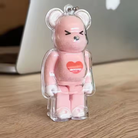 Sac cadeau promotionnel 100% Bearbrick acrylique boîtier boîte bloc ours brique porte-clés affichage Figure
