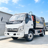 Camion à ordures compacteuse Foton Mini 3-5CBM 4x2 LHD/RHD, petit camion de collecte des déchets, fabricant Chine