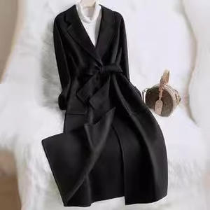 เสื้อโค้ทตัวยาวสีขาวทรงสลิมฟิตสไตล์ญี่ปุ่น & เกาหลีสำหรับผู้หญิง<span class=keywords><strong>2025</strong></span>ฤดูใบไม้ร่วงฤดูหนาว - Product Image 2