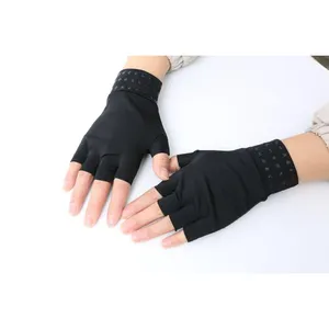 Compression Gloves Custom Size Ladies Open Finger Compression Gloves For Thumb Arthritis