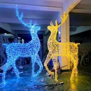 Décoration de Noël extérieure personnalisée avec motif de cerf LED, décoration de renne pour événements commerciaux, fêtes, places publiques, rues, IP65 - Product Image 1