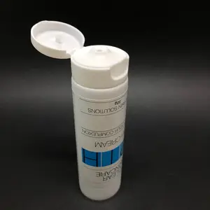 100ml 40mm diameter 15mm neck white round 2layer PE shampoo cleanser empty tube with 6mm hole and 3.5mm 5mm hole flip top cap