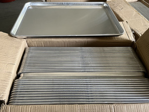 Thương Mại Kích Thước Đầy Đủ Nhôm Khay Đục Nhôm Lò Nướng Khay Bakeware Tấm Chảo Nướng Khay Cho Bánh Mì - Product Image 5