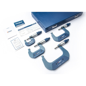 Dasqua 0-100mm 4pcs Outside <b>Micrometer</b> Set 0-25mm 25-50mm 50-75mm 75-100mm Mechanical External <b>Micrometer</b> Set 4111-8240 Outside - Product Image 2