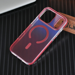 Nouvelle conception, nouvelle couleur <span class=keywords><strong>bordeaux</strong></span>, étui de téléphone magnétique anti-traces de doigts avec dégradé mat IMD pour iPhone 17 Pro Max - Product Image 3