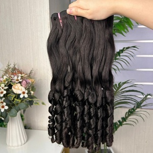 12a Fumi Super Double Drawn Virgin Black Human Hair Rose Curly Hair Bundles - Product Image 4