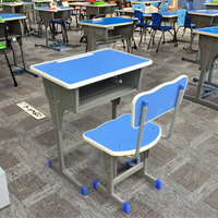 Ensemble de bureau et chaise d'écolier personnalisable en métal, design sud-ouest, 1 tiroir, hauteur réglable, écologique et durable