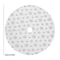 Jupe de sapin de Noël en peluche épaisse à motif flocon de neige 90/122cm, jupe de sapin dorée à paillettes, décorations pour la base du sapin de Noël