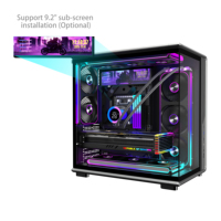 Boîtier de jeu ATX Cooler Master Deluxe RGB avec panneau frontal en verre trempé pour processeur